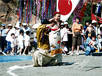 凑柱神社奉纳 儿童相扑入场仪式